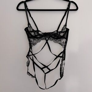 Victoria secret lace criss cross teddy size small